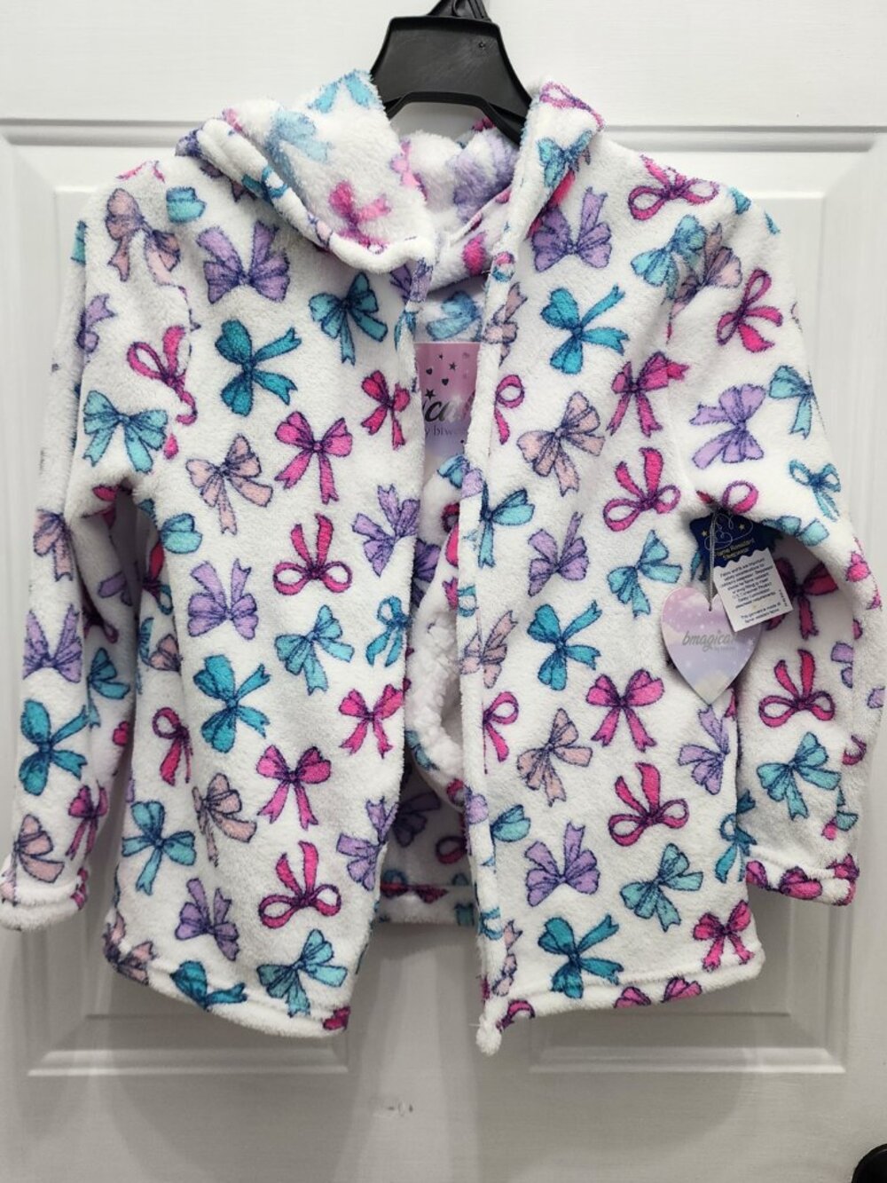 NWT bmagical by btween Girls' Fleece Hooded Pajama Jacket Size 10